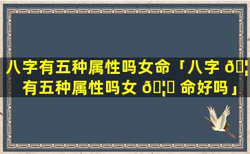 八字有五种属性吗女命「八字 🦄 有五种属性吗女 🦄 命好吗」